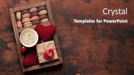  Presentation with valentines - PPT layouts with valentines-day-greeting-card background and a tawny brown colored foreground