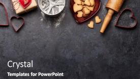  Presentation with valentines - Slide set with valentines-day-greeting-card background and a dark gray colored foreground