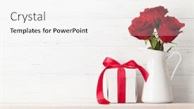  Presentation with valentines - PPT theme featuring valentines-day-greeting-card background and a white colored foreground