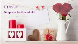  Presentation with valentines day - Presentation design consisting of valentines-day-greeting-card background and a sky blue colored foreground
