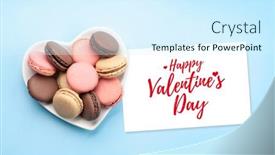  Presentation with valentines day - Slide deck with valentines-day-greeting-card background and a cool aqua colored foreground