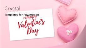  Presentation with craft - Colorful PPT theme enhanced with valentines-day-greeting-card backdrop and a lemonade colored foreground