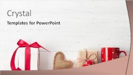  Presentation with greeting card - PPT theme with valentines-day-greeting-card background and a white colored foreground