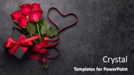  Presentation with greeting card - Slide deck with valentines-day-greeting-card background and a dark gray colored foreground