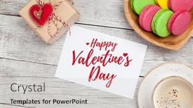  Presentation with greeting card - Colorful slide set enhanced with valentines-day-greeting-card backdrop and a light gray colored foreground
