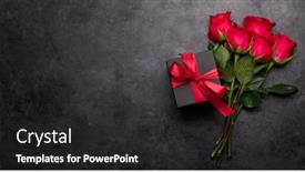  Presentation with valentines - Colorful slide set enhanced with valentines-day-greeting-card backdrop and a dark gray colored foreground