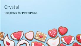  Presentation with valentines day - Amazing slide set having valentines-day-greeting-card backdrop and a cool aqua colored foreground