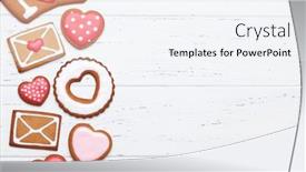  Presentation with valentines day - Theme having valentines-day-greeting-card background and a sky blue colored foreground