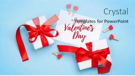  Presentation with valentines day - Slide deck featuring valentines-day-greeting-card background and a sky blue colored foreground