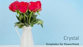  Presentation with valentines - Cool new presentation design with valentines-day-greeting-card backdrop and a sky blue colored foreground
