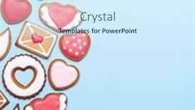  Presentation with valentines day - Beautiful theme featuring valentines-day-greeting-card backdrop and a cool aqua colored foreground