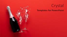  Presentation with greeting card - Slides with valentines-day-greeting-card background and a red colored foreground