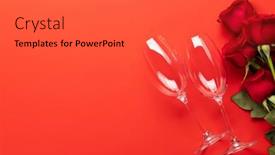  Presentation with greeting card - Presentation theme enhanced with valentines-day-greeting-card background and a dark gray colored foreground