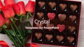  Presentation with greeting card - Slide set enhanced with greeting card with red rose background and a wine colored foreground