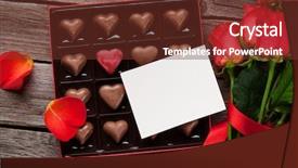  Presentation with greeting card - Cool new theme with greeting card with red rose backdrop and a tawny brown colored foreground