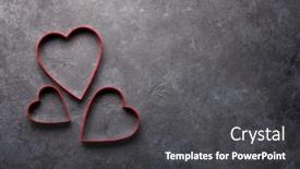  Presentation with valentines - PPT layouts consisting of valentines-day-heart-shaped-gingerbread background and a dark gray colored foreground