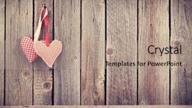  Presentation with valentines day - Cool new slide deck with valentines day hearts on rustic backdrop and a coral colored foreground