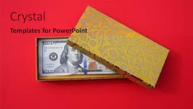  Presentation with valentines day - Colorful presentation design enhanced with valentines-day-money-gift backdrop and a red colored foreground