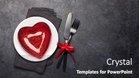  Presentation with valentines - Slides having valentines-day-or-romantic-dinner background and a dark gray colored foreground
