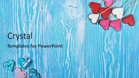  Presentation with valentines - Cool new PPT theme with valentines day or wedding theme backdrop and a light blue colored foreground