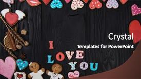  Presentation with valentines day - Audience pleasing PPT theme consisting of valentines day or wedding theme backdrop and a dark gray colored foreground