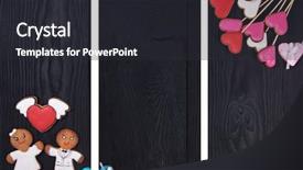  Presentation with valentines day - Presentation design featuring valentines day or wedding theme background and a dark gray colored foreground