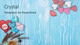  Presentation with valentines day - Theme with valentines day or wedding theme background and a sky blue colored foreground