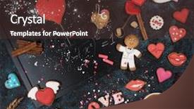  Presentation with valentines day - PPT theme consisting of valentines day or wedding theme background and a tawny brown colored foreground