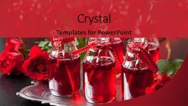  Presentation with cocktail party - PPT theme having valentine's day party idea background and a red colored foreground