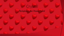  Presentation with valentines day - Slide set enhanced with valentines-day-pattern-of-hearts background and a crimson colored foreground