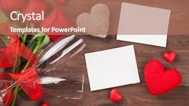  Presentation with valentines day - Beautiful presentation design featuring valentines day photo frames champagne backdrop and a coral colored foreground