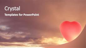  Presentation with pink sky - Audience pleasing theme consisting of valentines day pink heart balloon backdrop and a  colored foreground