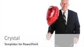  Presentation with valentines day - Slide set featuring valentines-day-red-helium-heart background and a white colored foreground