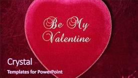  Presentation with text box - PPT theme having valentines day red velvet heart background and a wine colored foreground