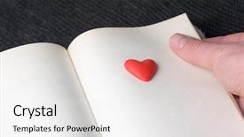  Presentation with book love heart - Cool new slide set with valentines day symbol of love backdrop and a  colored foreground