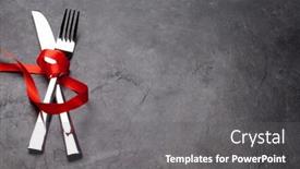  Presentation with valentines day - Presentation design featuring valentines-day-table-with-silverware background and a gray colored foreground