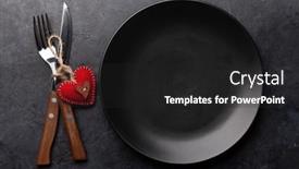  Presentation with valentines day - Colorful presentation enhanced with valentines-day-with-empty-plate backdrop and a dark gray colored foreground