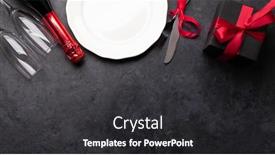  Presentation with valentines day - Colorful presentation theme enhanced with valentines-day-with-gift-box backdrop and a dark gray colored foreground