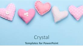  Presentation with craft - Colorful presentation theme enhanced with valentines-day-with-handmade-craft backdrop and a light blue colored foreground