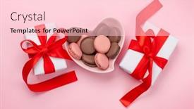  Presentation with valentines - Presentation design consisting of valentines-day-with-macaroons background and a lemonade colored foreground