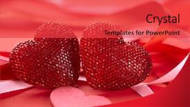  Presentation with valentine - Colorful slides enhanced with valentine's day backdrop and a red colored foreground