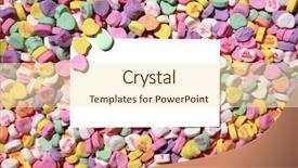  Presentation with candy heart - Presentation having valentines heart candy background background and a cream colored foreground