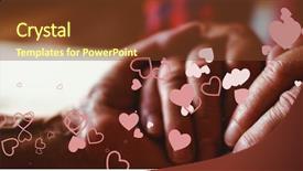  Presentation with bonfire night design hand - Slide deck with valentines heart design against senior background and a tawny brown colored foreground