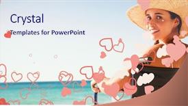  Presentation with fetal heart beat - Beautiful presentation theme featuring valentines heart design against wheelchair backdrop and a sky blue colored foreground