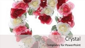  Presentation with valentines - Colorful slides enhanced with valentines-heart-wreath-isolated-over backdrop and a light gray colored foreground