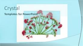  Presentation with blue floral - Presentation design with valerian-herb-flower-plant-background background and a cool aqua colored foreground