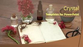  Presentation with headaches - Presentation theme enhanced with valerian-herb-plant-medicine background and a violet colored foreground