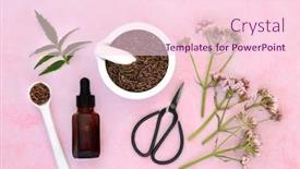  Presentation with headaches - Beautiful PPT theme featuring valerian-herb-with-dried-root backdrop and a lemonade colored foreground