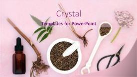  Presentation with herbal medicine flowers - PPT layouts featuring valerian-herbal-medicine-with-root background and a pink colored foreground