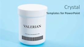  Presentation with drug - Presentation theme having valerian-it-is-a-nootropic background and a sky blue colored foreground